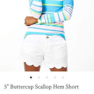 Lilly Pulitzer 5 inch buttercup shorts in white